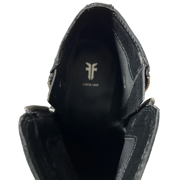 FRYE Judith Black Leather Ankle Bootie short Boots size 6.5 - Picture 10 of 10